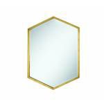 Accent Mirrors Hexagon Shaped Mirror With Gold Frame